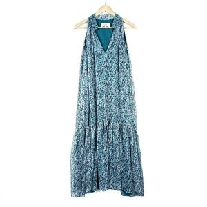 Textile Elizabeth and James Womens Maxi Dress Medium Blue Floral Sleeveless
